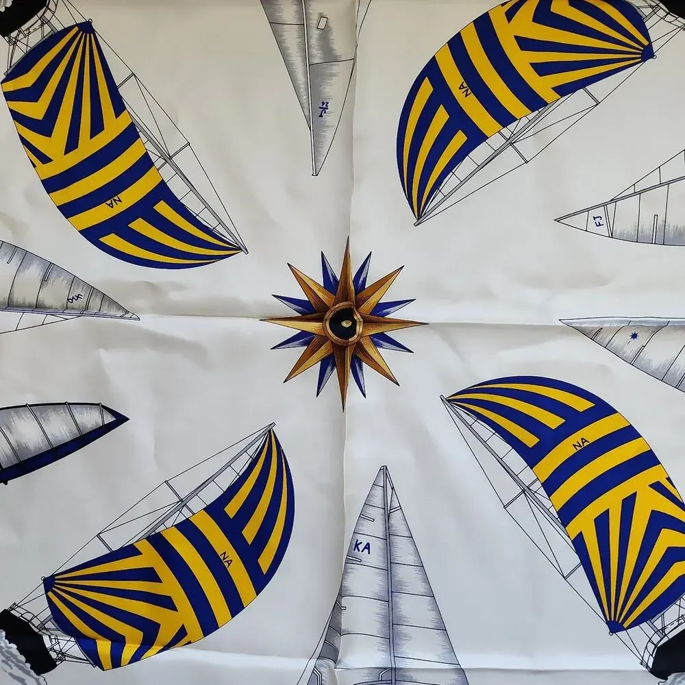 32in Square Naval Academy USNA Silk Scarf Rah-Rah Collection Nautical Sailing